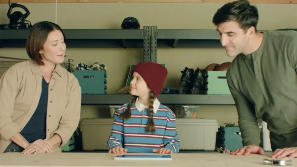 girl talking with her parents in DTE "Resourceful" ad