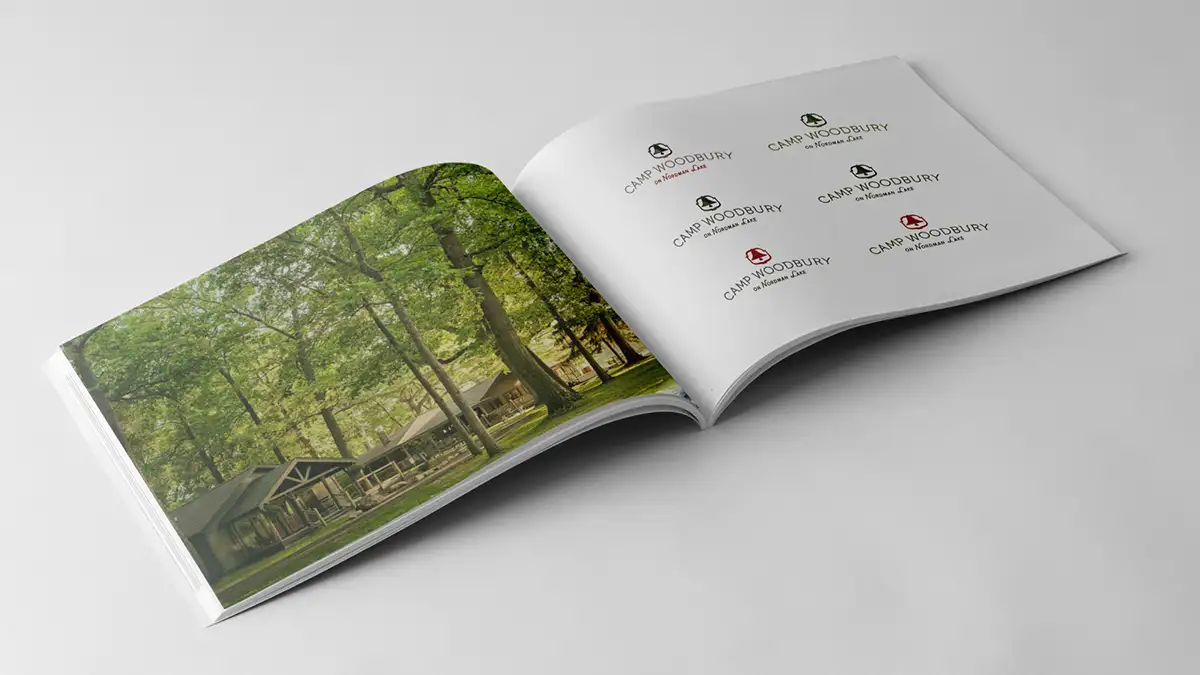 Camp Woodbury brand guidelines booklet