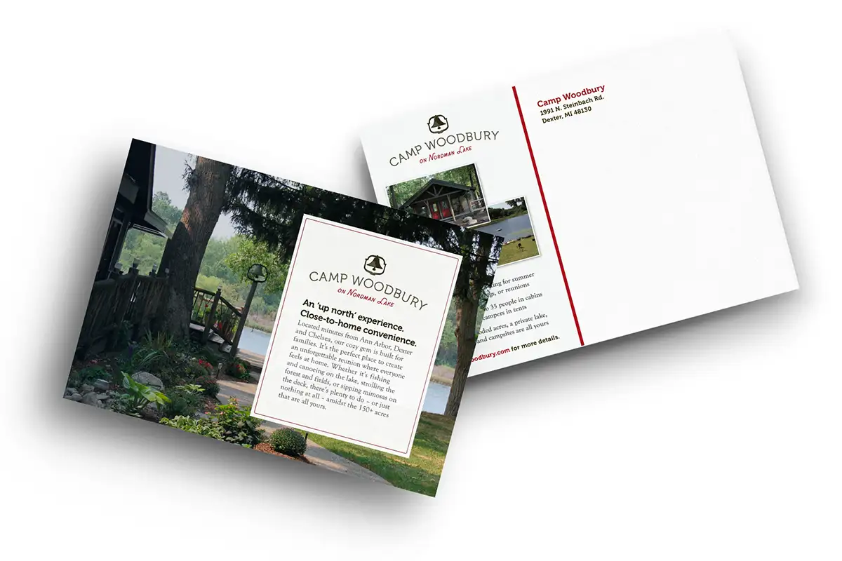 Camp Woodbury mail postcards