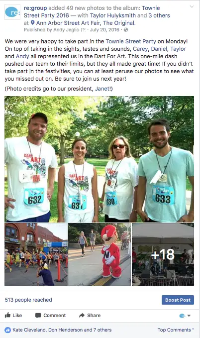 Facebook post screenshot