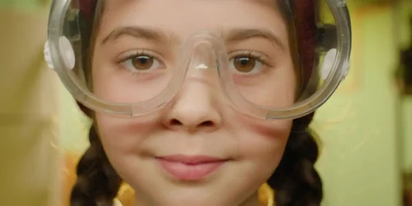 girl with goggles on