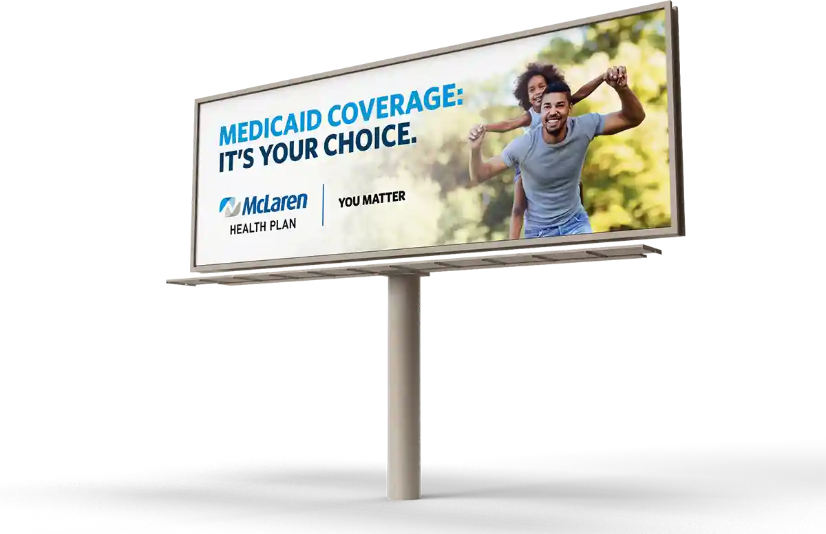McLaren Health Plan billboard ad