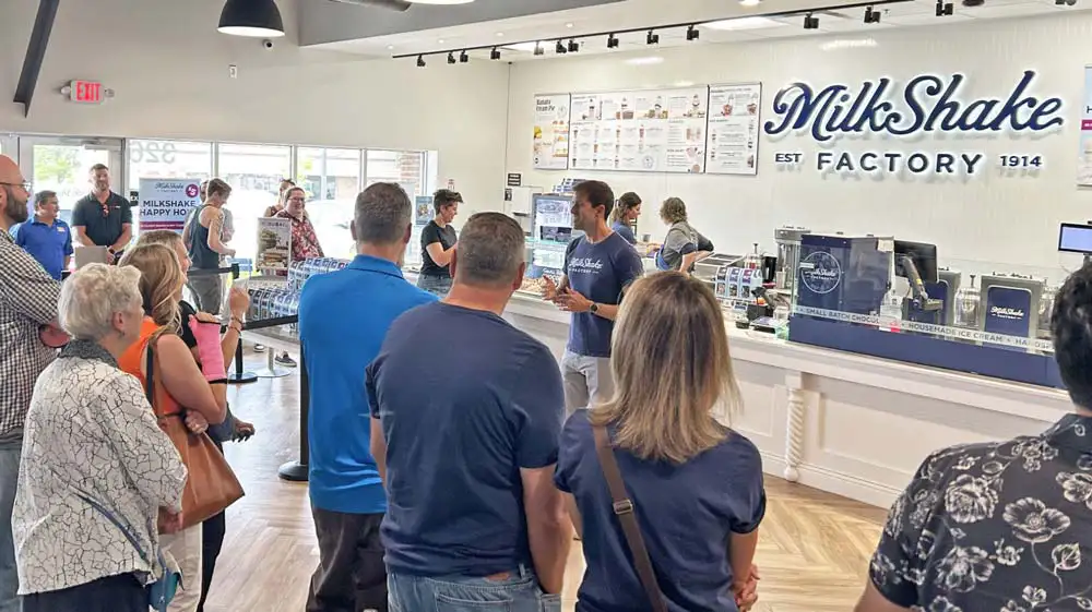 Milkshake Factory Franchisee talking to people
