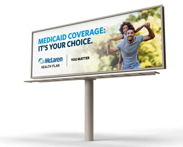 McLaren Medicaid coverage billboard ad