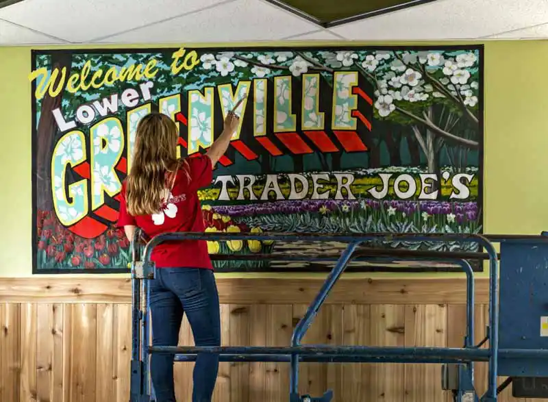 Trader Joe's employee working